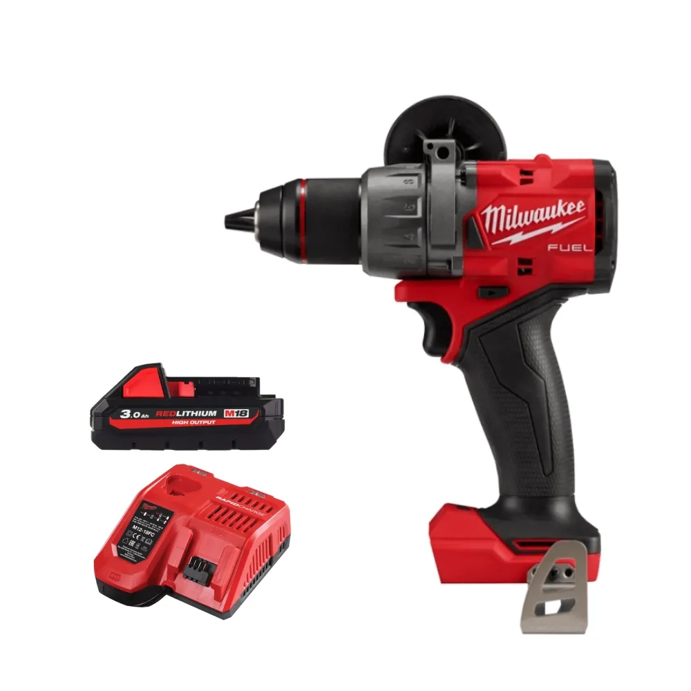 【Milwaukee 美沃奇】18V無刷震動 電鑽 起子機(M18 FPD3主機+3.0鋰電池一顆+充電器)