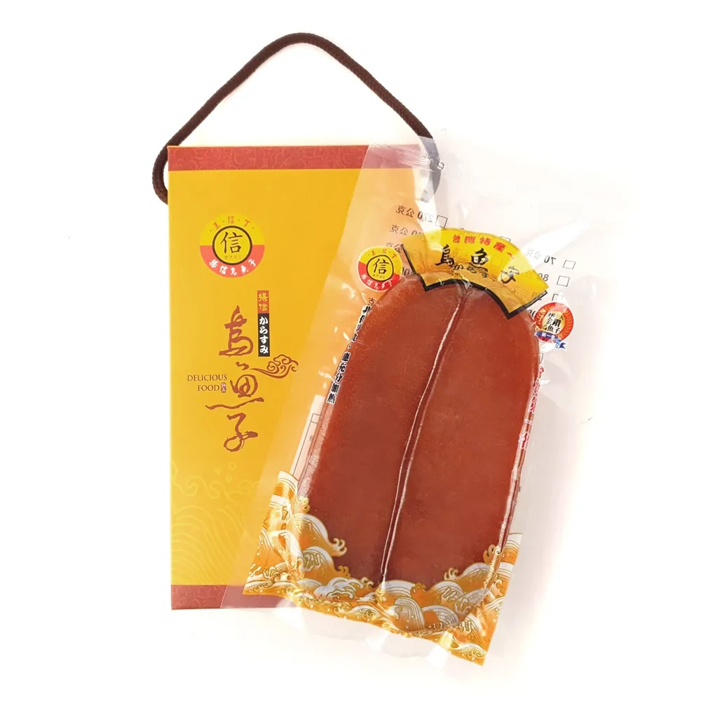 【揚信】6兩極品*4片 連七年全國冠軍王信丁頂級金鑽烏魚子(年菜 年節 過年 伴手禮 禮盒 春節禮盒首選)