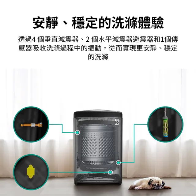 【LG 樂金】家電快配15公斤◆AI DD™智慧直驅變頻洗衣機 ◆曜石黑(WT-VDN15M)