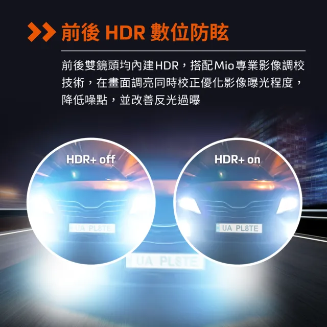 【MIO】含安裝 MiVue R800WD(前後鏡頭車內版)分離式鏡頭 新2代星光級 HDR數位防眩 後視鏡型行車記錄器