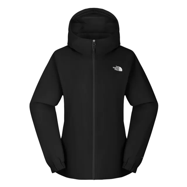 【The North Face】北面女款黑色DryVent防水透氣衝鋒衣｜8EYGJK3(外套)