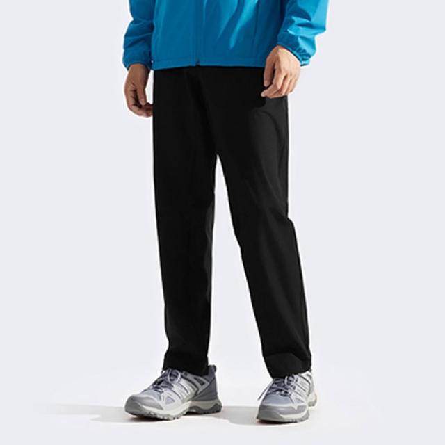 【The North Face】北面男款黑色DWR防潑水戶外徒步長褲｜81PQ4H0