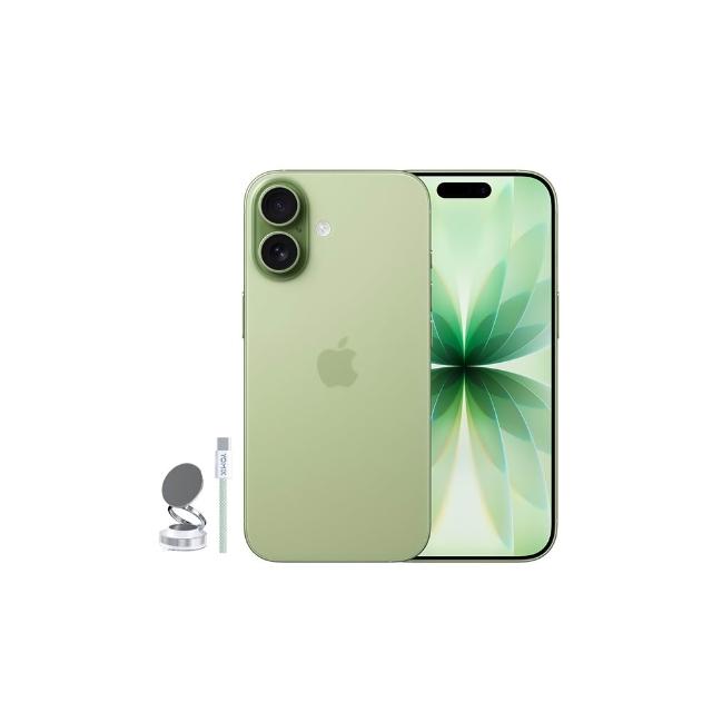 綠色限定【Apple】iPhone 17(256G/6.3吋)(旋轉磁吸支架+快充線組)