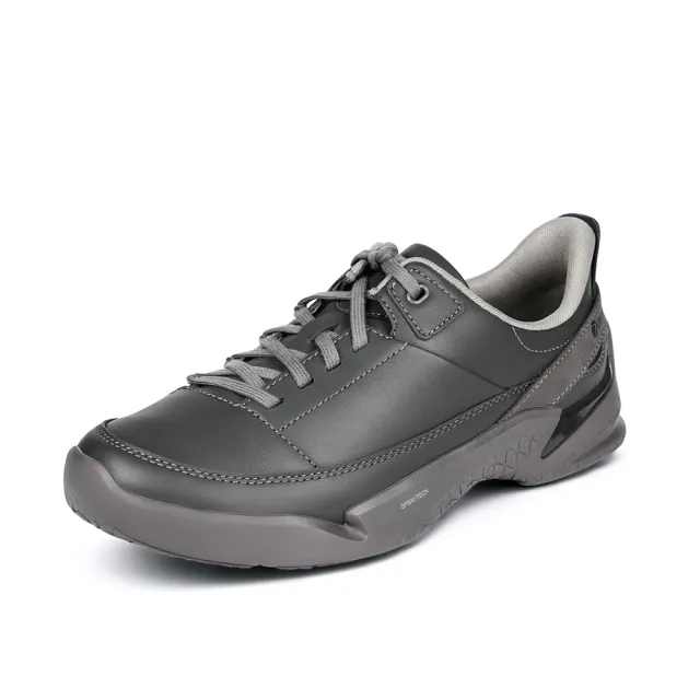 【Clarks】男鞋 輕鬆走-Tri Ease Lace男款真皮舒適緩震輕量休閒鞋 運動鞋 健走鞋(灰色)(CLM87339C)