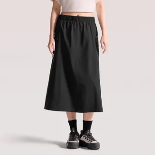【The North Face】北面女款黑色DWR防潑水長裙｜8DGTJK3