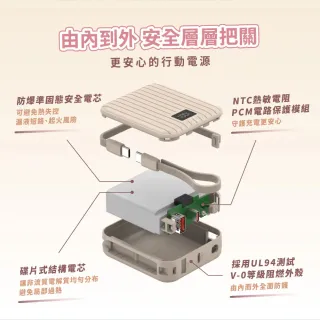 【台隆手創館】aircolor磁吸小方準固態行動電源 10000mAh 防爆準固態安全電芯