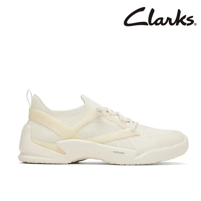 【Clarks】女鞋 輕鬆走-Tri Ease Slip.女款織物透氣面料休閒鞋 運動鞋 小白鞋(白色)(CLF87632C)