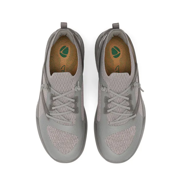 【Clarks】男鞋 輕鬆走-Tri Ease Slip男款織物透氣面料休閒鞋 運動鞋 機能鞋(灰色)(CLM87628C)