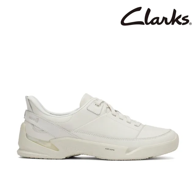 【Clarks】男鞋 輕鬆走-Tri Ease Lace男款真皮舒適緩震輕量休閒鞋 運動鞋 健走鞋(白色)(CLM87340C)