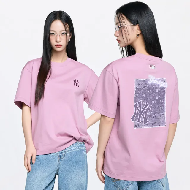 【MLB】短袖T恤 Monogram系列 紐約洋基隊 (3ATSM0763-50PKS)
