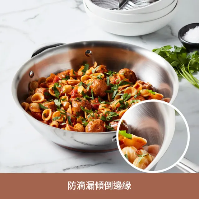 【MEYER 美亞】ESSTEELE意帝斯 Per Vita 銅鑽頂級不鏽鋼 24cm 平底鍋 (IH/電磁爐適用)