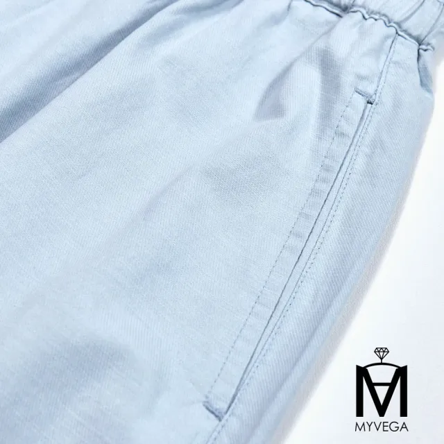 【MYVEGA 麥雪爾】MA萊賽爾親膚鬆緊腰A字八分寬褲-共四色(女寬褲/括腿褲/涼感褲)