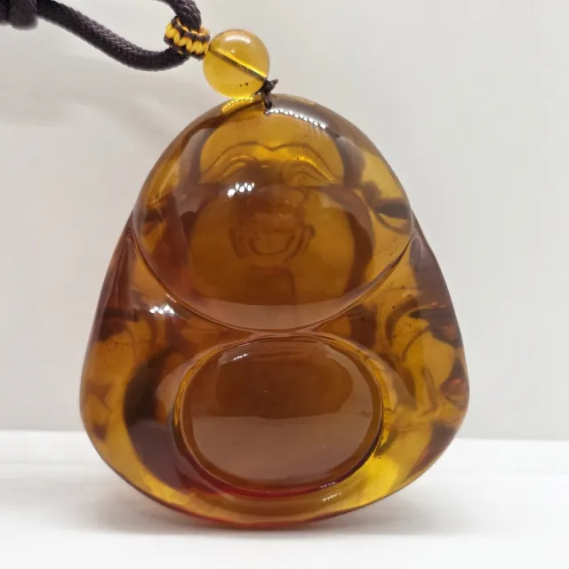 緬甸琥珀蜜蠟(彌勒佛吊墜)