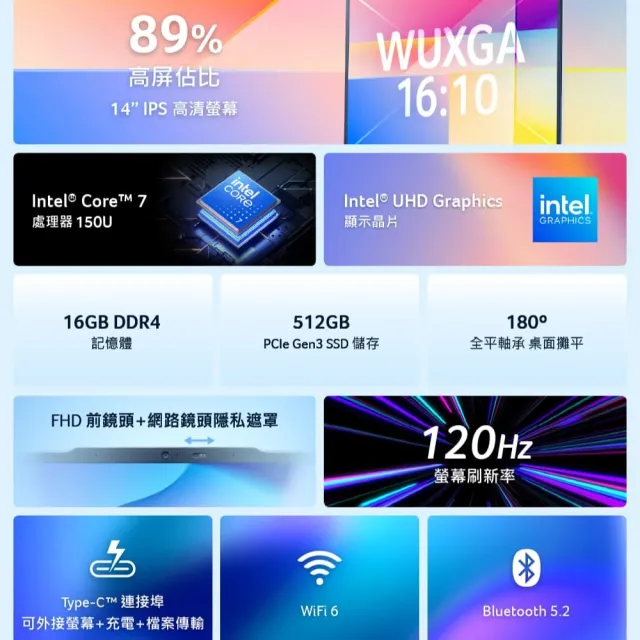 【Acer 宏碁】微軟M365組★14吋十核心輕薄效能筆電(Aspire Lite/AL14-54P-79QZ/Core 7-150U/16G/512G/W11)