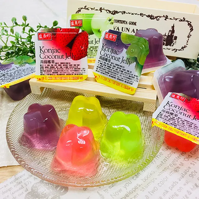 【盛香珍】蒟蒻椰果小果凍量販箱6kg/箱(綜合風味/荔枝口味)-任選2箱(送禮推薦 伴手禮 果凍箱)中元