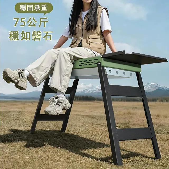 【銘利萊】戶外燒烤架 燒烤爐子 可折疊燒烤架 不鏽鋼烤網 雙翼折疊爐 碳烤爐 烤肉爐子