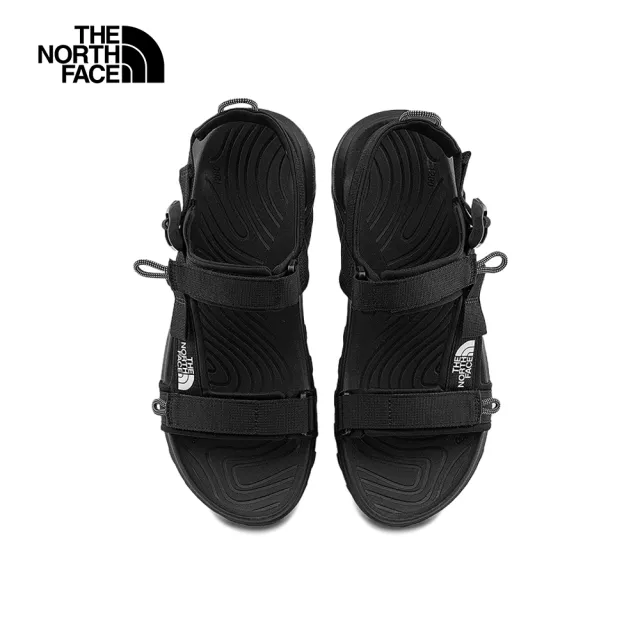 【The North Face 官方旗艦】北面男款黑色抓地可調節涼鞋｜8A8XKX7