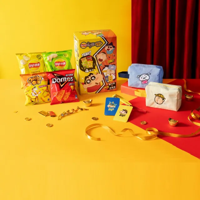 即期品【Lay’s 樂事】百事蠟筆小新年年有樂箱154g(禮盒)
