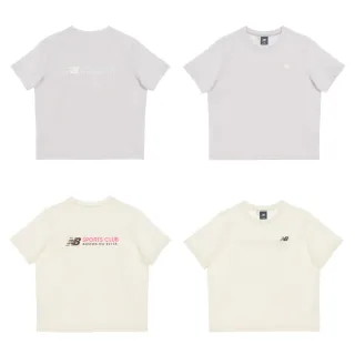 【NEW BALANCE】NB LOGO短袖上衣_女性_米/灰_WT61B2GQCIC_WT61B2GQGYM(亞版 版型正常)