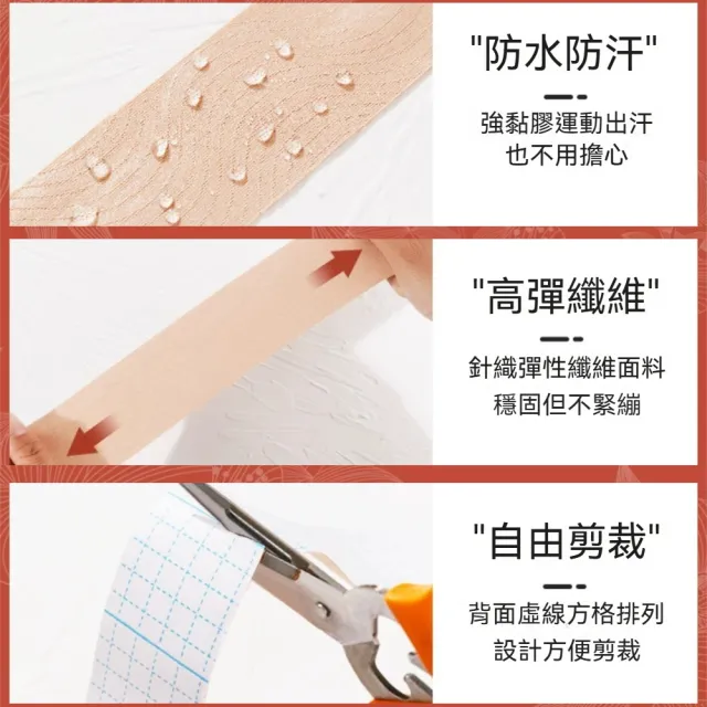 茉家 高彈棉柔防水可剪裁皮膚貼-1卷