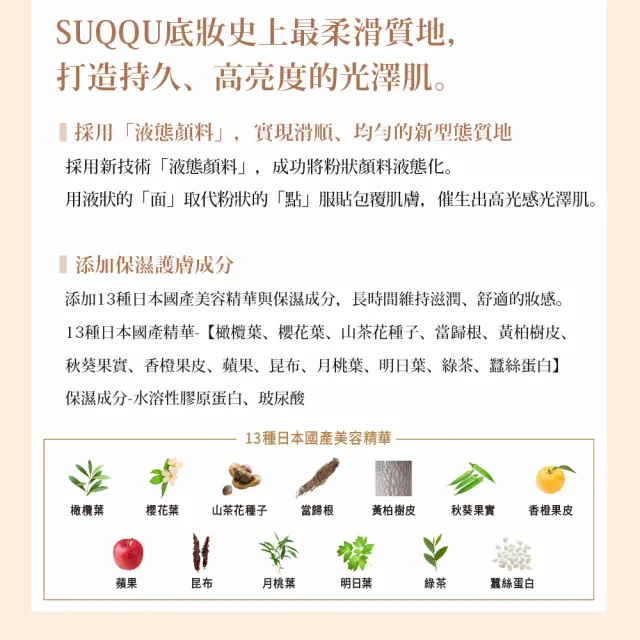 【SUQQU】晶采艷澤粉底液 30mL(多色任選_加贈美肌底妝組)