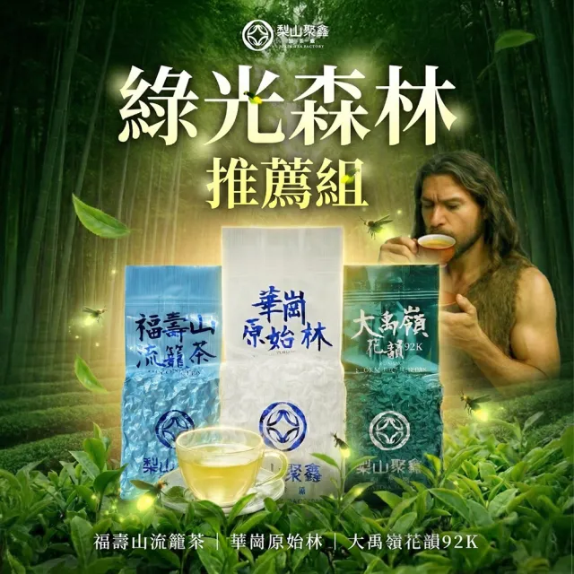 【JUXIN 梨山聚鑫製茶廠】綠光森林組(3入/75g)大禹嶺 華崗 福壽山 手採茶 一心二葉三葉 高山茶葉