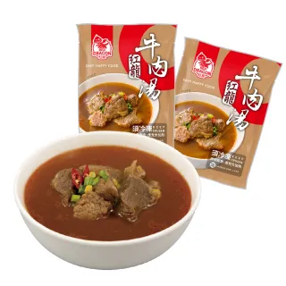 【紅龍】牛肉湯10包-含運組(450g/包;固型量75g/包;團購/懶人/方便/寒流/熱湯/即食/鍋物.618)