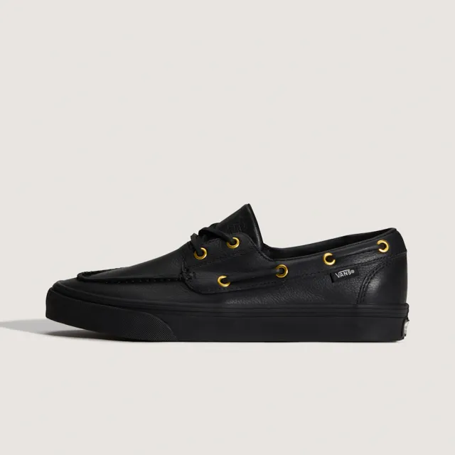 【VANS】官方旗艦 2-Eyelet Boat Shoe 黑色船鞋 休閒鞋