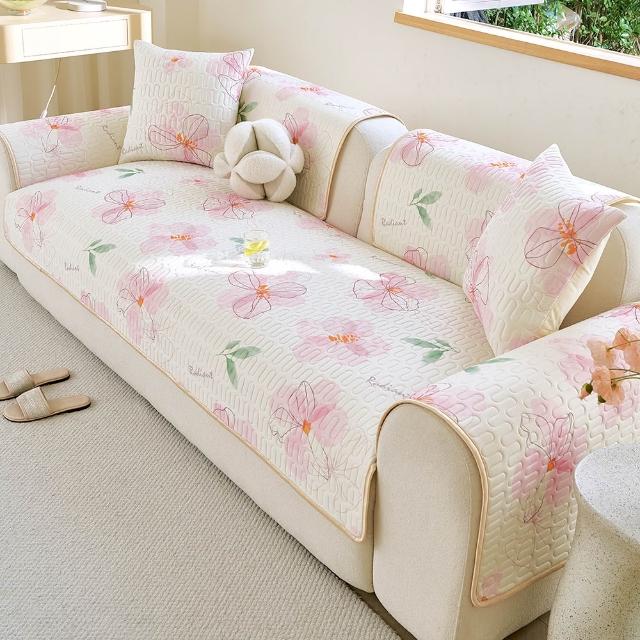 【BonBon naturel】夏季瞬間涼感冰絲/涼感乳膠防滑沙發墊-四人坐墊 70X210cm(冰絲/涼感乳膠/沙發墊/保潔墊)