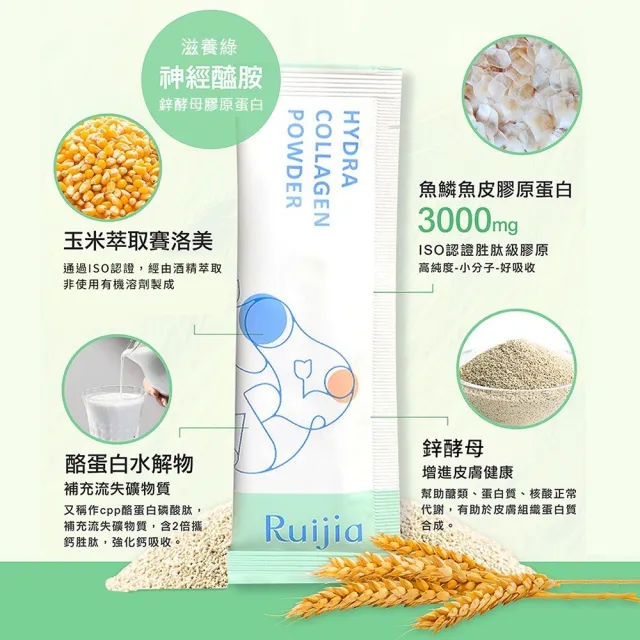 【RUIJIA 露奇亞】鋅酵母膠原蛋白粉 (30包/罐)-2入(打造潤感防護罩)