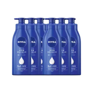 【NIVEA 妮維雅】密集修護乳液400mlx6入(深層修護/保濕潤膚身體乳/國民乳液)
