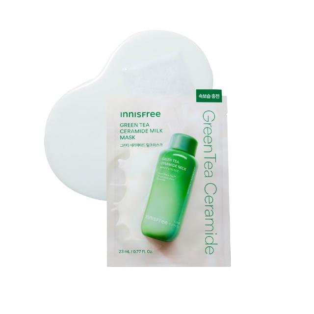 【innisfree】綠茶神經醯胺牛奶水面膜 (23ml/片)