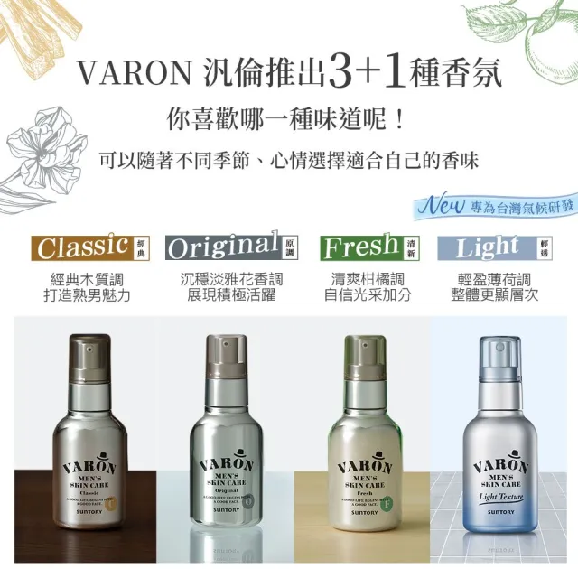 【Suntory 三得利官方直營】汎倫  紳士多效活顏精華 輕透版(120mlx3罐)