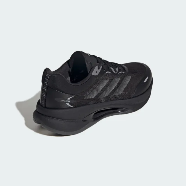 【adidas 愛迪達】Velostar 男 慢跑鞋 運動鞋 跑鞋 寬楦 防潑水 緩震 黑(HQ7296)