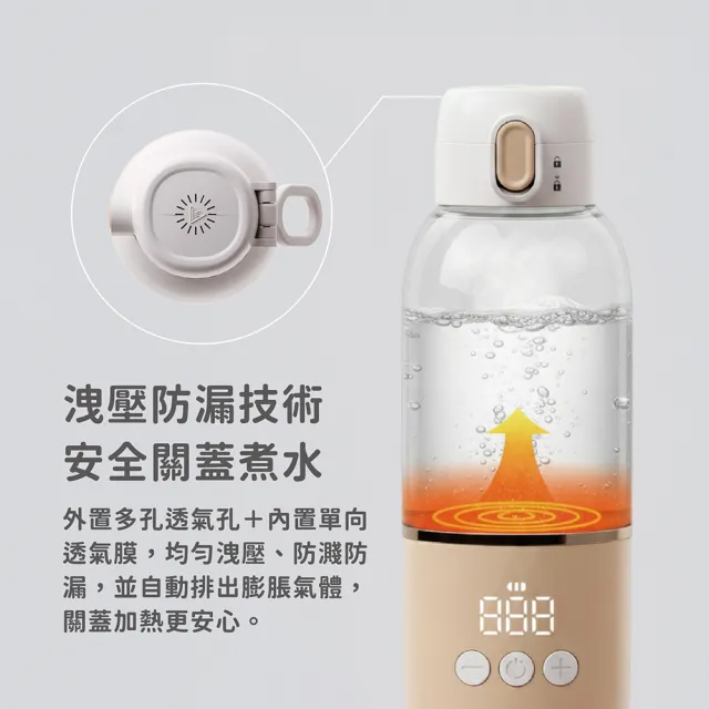 【BEBE Amico】智能溫控泡奶保溫瓶350ml(母嬰用品/泡奶神器/不鏽鋼/出國用)