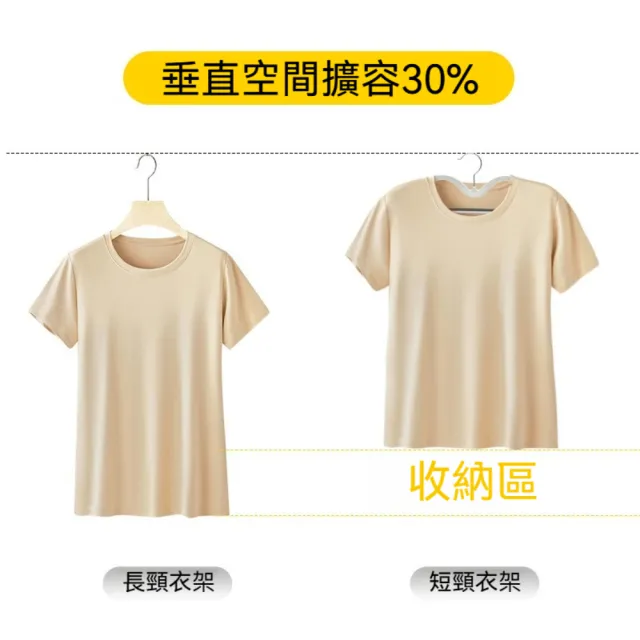 茉家 短頸防滑條紋仿肩晾衣架-1入