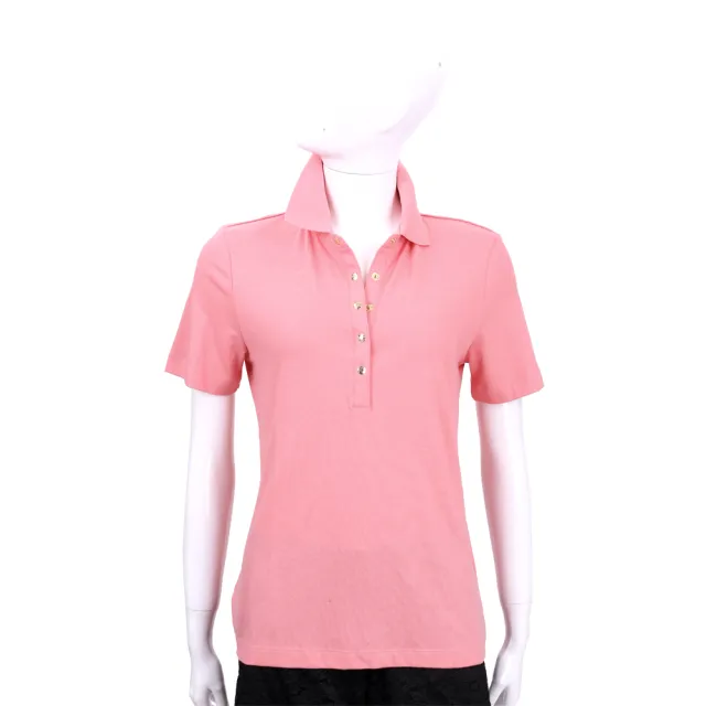 【TORY BURCH】粉色釦式短袖POLO衫
