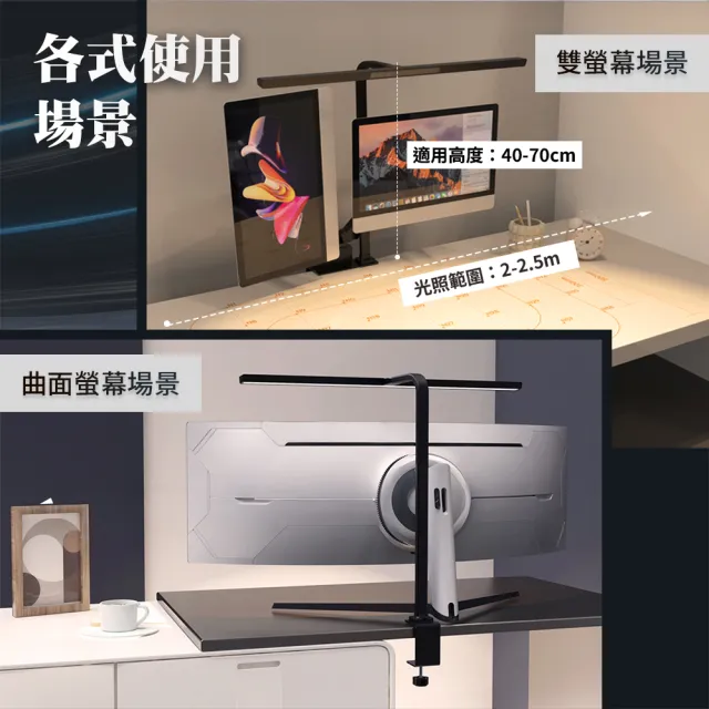【Link All】LM880 無眩光創作護眼檯燈 80cm 螢幕掛燈