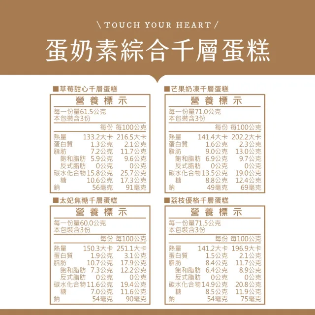 【塔吉特】蛋奶素綜合千層(8吋)