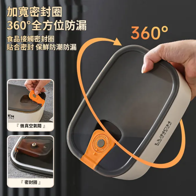 【LZQ】日式可微波分格便當盒 304不鏽鋼注水保溫飯盒 防漏便攜保鮮盒 學生餐盒（附便攜保溫袋+餐具套組）
