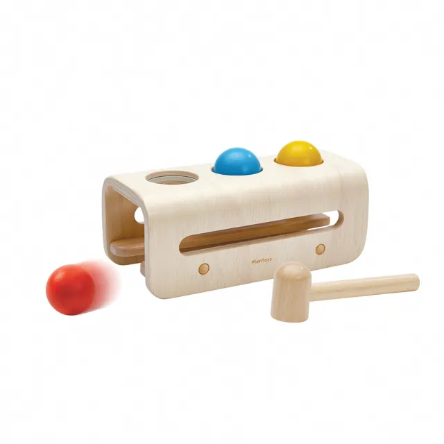 【Plantoys】原木感統玩具 彩球敲敲樂 (木質木頭玩具)