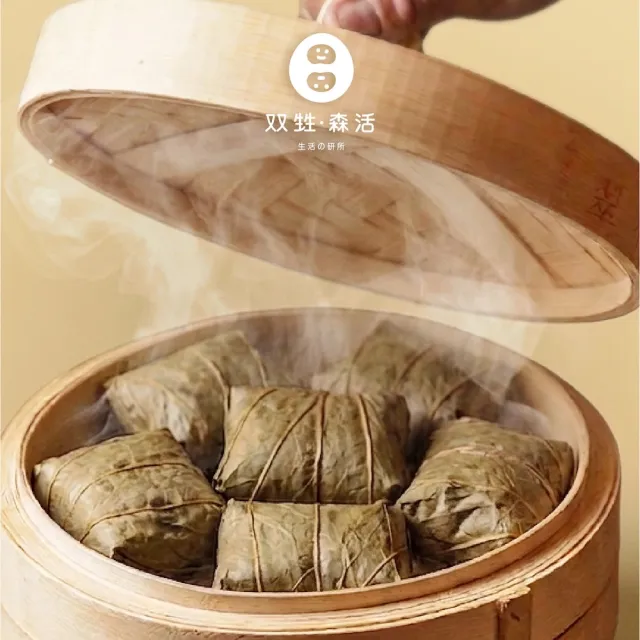 【易牙居】双甡．森活 聯名御品荷葉鮑魚干貝粽 100g/顆 6入/盒 附提袋(肉粽、端午、送禮、港點)