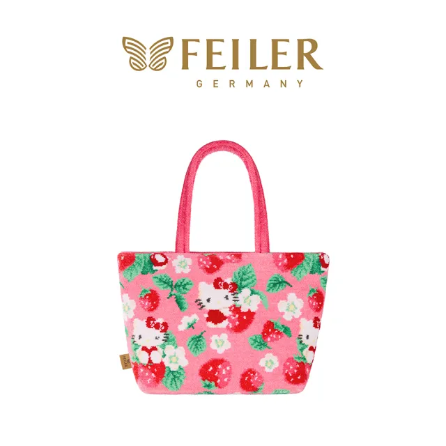 【Feiler】Hello Kitty 草莓物語手提包 (31X20X11)