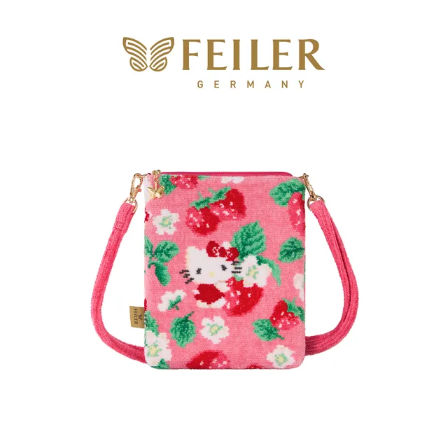 【Feiler】雙11 Hello Kitty草莓物語斜背包 (18X20X3)