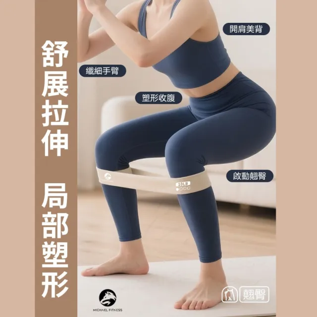 【Michael Fitness 麥克健身】翹臀圈 乳膠翹臀圈 彈力帶 阻力帶 環狀拉力帶 深蹲翹臀圈 臀腿訓練