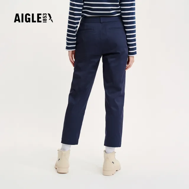【AIGLE】女 快乾彈性九分褲｜AG-4P228A057 深藍(coolmax 吸濕排汗 快乾 彈性褲)