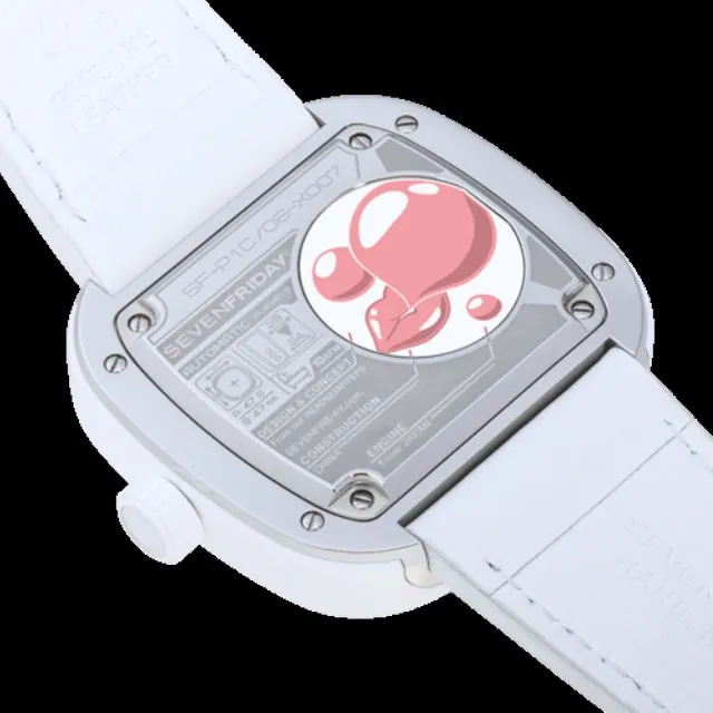 【SEVENFRIDAY】Bubble Gum 泡泡糖 陶瓷框多彩噴漆面盤機械錶-47.6x47mm(P1C/06)