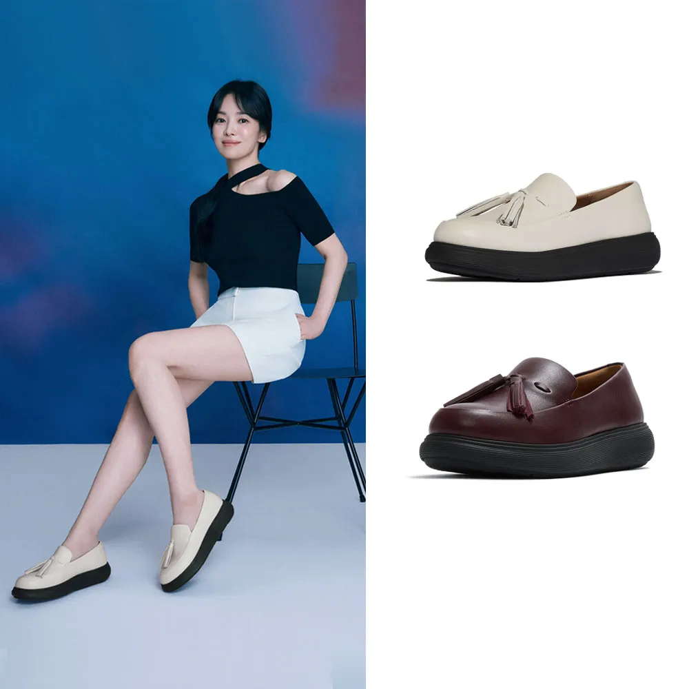 【FitFlop】iQ-COMFF 流蘇皮革樂福鞋 宋慧喬同款-女(二色)