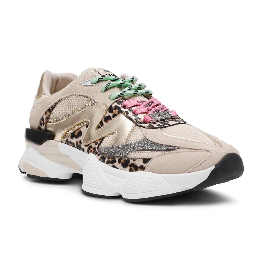 【steve madden】潮流撞色豹紋休閒鞋 SPEEDER(棕色)
