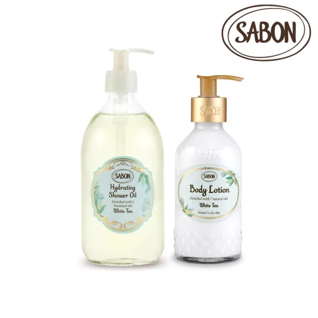 【SABON】官方直營 沐浴修護保養組(輕潤沐浴油500ml+圓瓶身體乳液200ml)